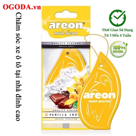Lá thơm treo ô tô cao cấp Areon Vanilla Choco hương Ngọt Ngào