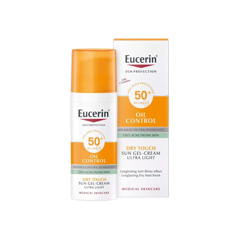 BMT 11/2026 - Eucerin Kem Chống Nắng Oil Control Sun Dry Touch Gel-Creme SPF50+ 50ml