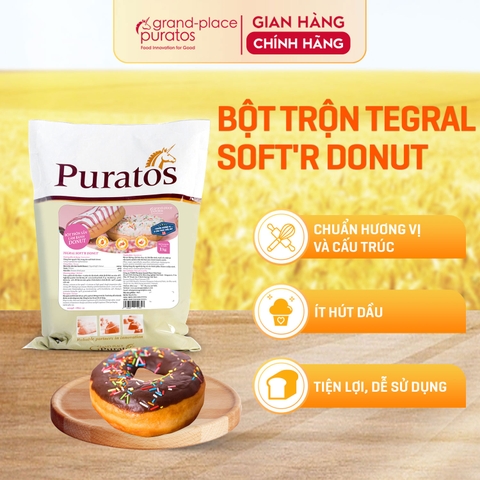 BỘT TRỘN TEGRAL SOFT'R DONUT CAR 1kg -4017376