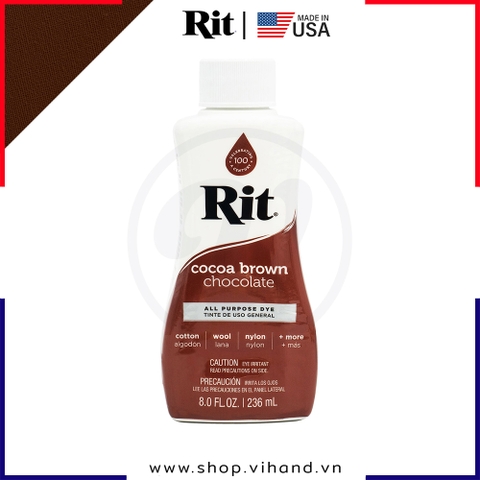 Thuốc nhuộm quần áo Rit All-Purpose Liquid Dye 236ml (Dạng lỏng) - Cocoa Brown