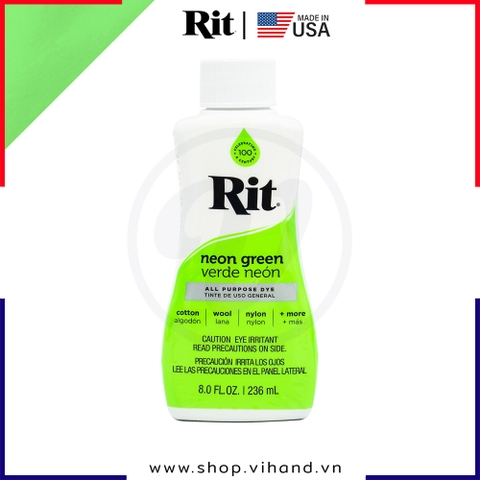 Thuốc nhuộm quần áo Rit All-Purpose Liquid Dye 236ml (Dạng lỏng) - Neon Green