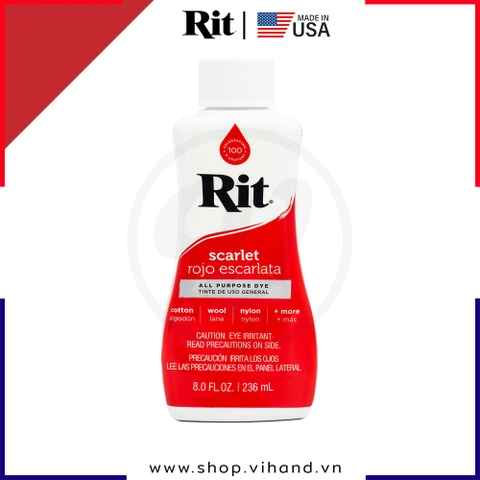 Thuốc nhuộm quần áo Rit All-Purpose Liquid Dye 236ml (Dạng lỏng) - Scarlet