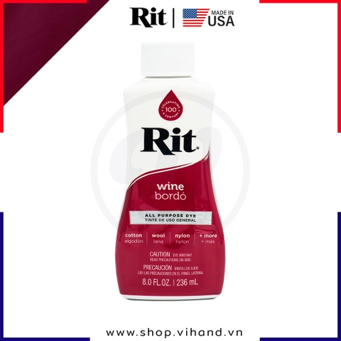 Thuốc nhuộm quần áo Rit All-Purpose Liquid Dye 236ml (Dạng lỏng) - Wine