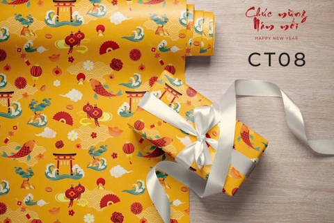 Set 10 Giấy Gói Qùa Tết