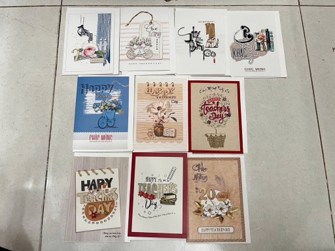 Set 10 Thiệp Thủ Công 20/11 Lớn