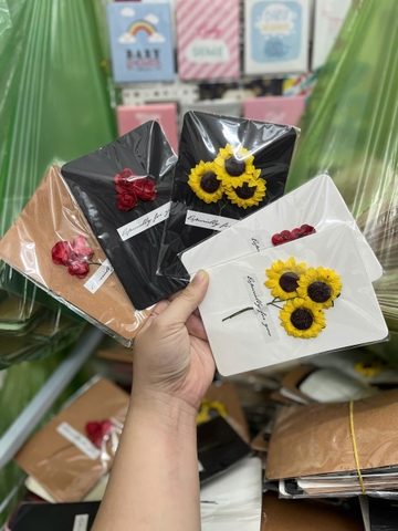 Set 10 Thiệp Hoa Khô Lớn RC337