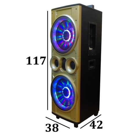 Loa kéo di động 2 bass MBA JL-212D