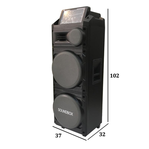 Loa kéo di động màn hình 2 bass SoundBox S-10B