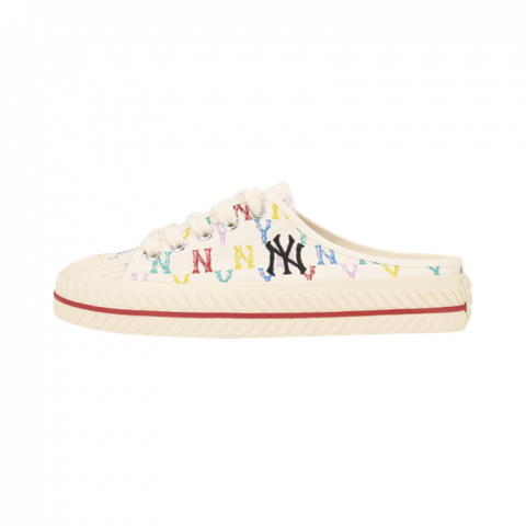 Giày MLB Playball Mule Monogram NY White 32SHSM111-50W - Hàng Chính Hãng - Bounty Sneakers