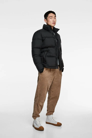 Áo Phao Zara Ripstop Puffer Jacket “Black” 6985/316 - Hàng Chính Hãng