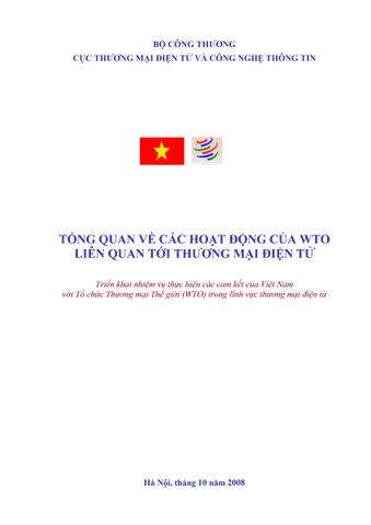 Báo cáo Tổng quan về các hoạt động của WTO liên quan tới Thương mại điện tử
