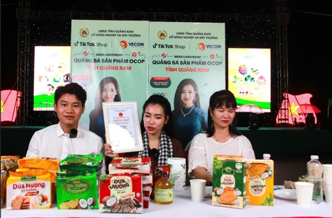 Sôi động Livestream bán hàng TikTok Shop – Quảng bá sản phẩm OCOP Quảng Nam ra thị trường số