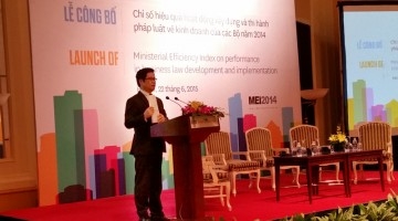Lễ Công bố Chỉ số hiệu quả hoạt động xây dựng và thi hành pháp luật về kinh doanh của các Bộ năm 2014