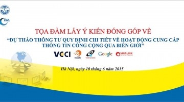 Bộ Thông tin truyền thông lấy ý kiến đóng góp về: dự thảo thông tư “Quy định chi tiết về hoạt động cung cấp thông tin công cộng qua biên giới”