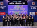 54 Doanh nghiệp nhận Giải thưởng Thương hiệu Quốc gia 2012
