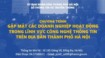Chương trình gặp mặt các doanh nghiệp hoạt động trong lĩnh vực CNTT trên địa bàn thành phố Hà Nội