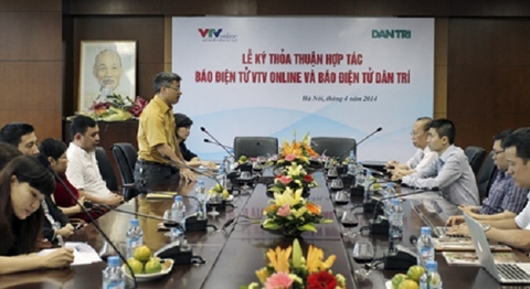 Báo điện tử Dân trí và VTV Online thỏa thuận hợp tác toàn diện