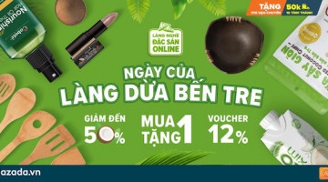 Ngày của làng dừa Bến Tre mua 1 tặng 1 thu hút người tiêu dùng
