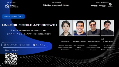 WEBINAR MARTECH TALK 13: Unlock mobile app growth: A comprehensive guide to SKAN, ASO & App Monetization