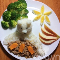 Cơm hình gấu dễ thương cho bé ngày 1-6 Cơm hình gấu dễ thương cho bé ngày 1-6