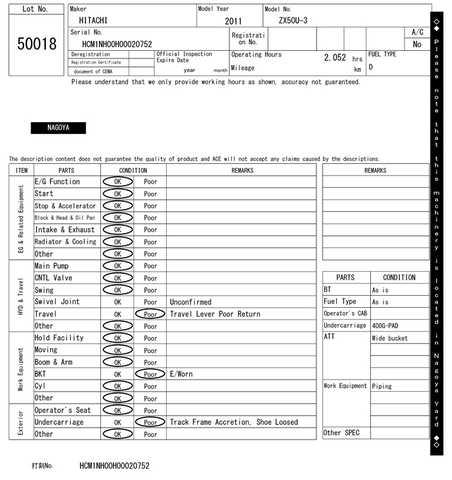 Hiatachi ZX50U-3-20752