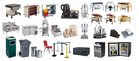 Đồ dùng khách sạn, Thiết bị tiền sảnh, Thiết bị buồng phòng