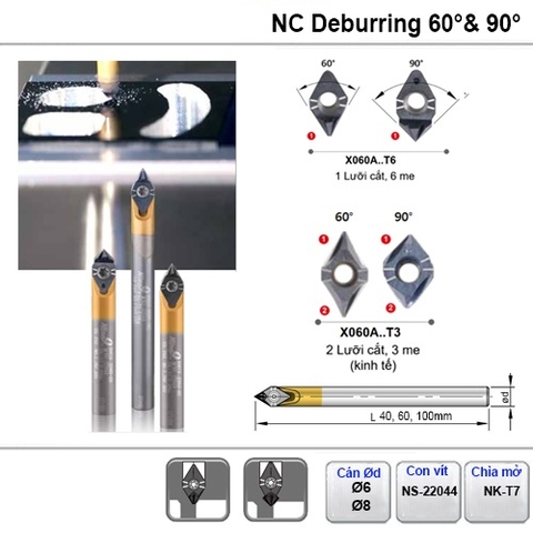 Dao Phay Bavia Nine9 60 độ 90 độ X060A..T6 X060A..T3