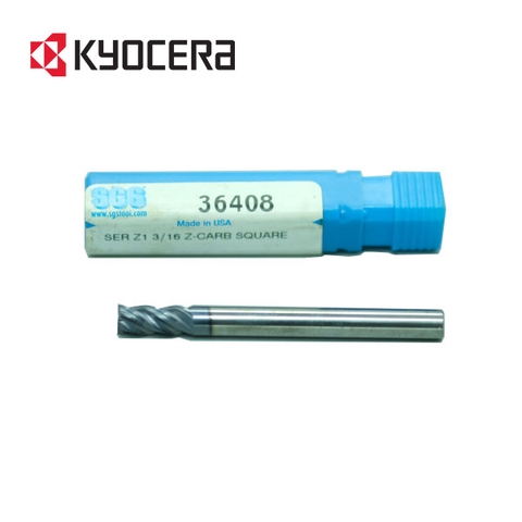 Dao Phay Ngón 4 me Phi 3/16 KYOCERA SGS Z-Carb KSP36408