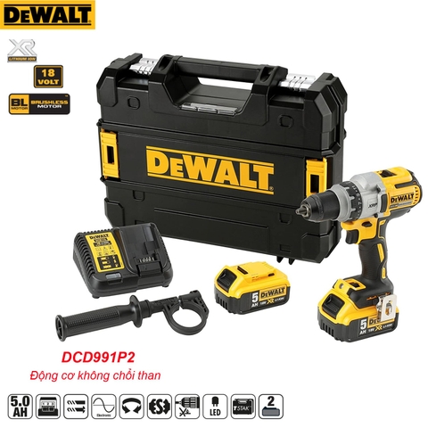 Máy Khoan Vặn Vít Dùng Pin Dewalt DCD991N-KR, DCD991M2, DCD991P2 Không Chổi Than Giá Rẻ