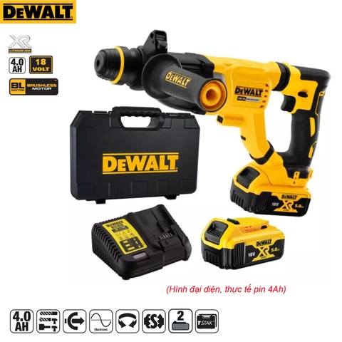 Máy Khoan Bê Tông 3 Chức Năng Dewalt DCH263M2 Li-Ion 18V 4Ah