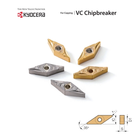 Mảnh Dao Tiện Copying Kyocera VNMG1604 VC Chipbreaker