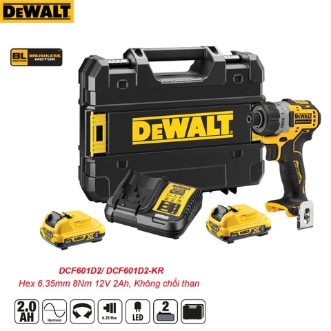 Máy Khoan Vặn Vít Pin Dewalt DCF601D2-KR, DCF601D1, DCF601N