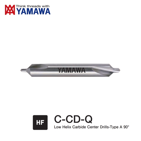 Mũi Khoan Tâm Carbide C-CD-Q Yamawa Độ Xoắn Thấp Loại A 90 Độ