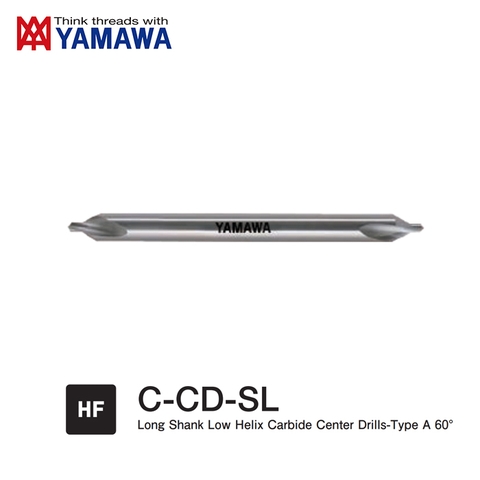 Mũi Khoan Tâm Dài C-CD-SL Yamawa phủ Carbide Loại A 60 Độ