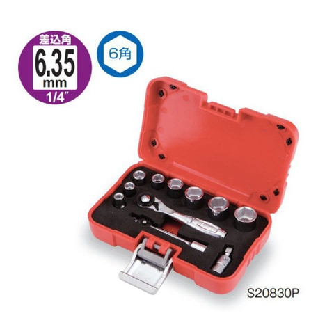 S20830P Tone - Bộ tuýp nhật và cần xiết lực 11 chi tiết 6.35mm