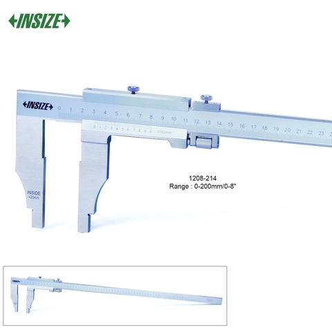 Thước cặp/ thước kẹp cơ Insize 1208-214 0~200mm 0.05mm 0~8” 1/128"