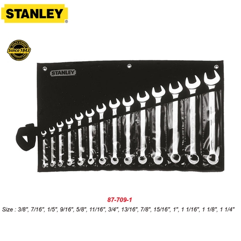 Bộ cờ lê hệ inch vòng miệng 3/8~1.1/4" Stanley 87-709-1