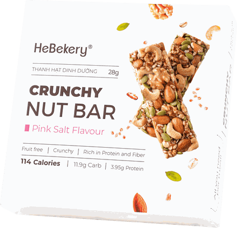 Thanh Hạt Muối Hồng Dinh Dưỡng 114Kcal - Crunchy Nut Nutrition Bar Hebekery