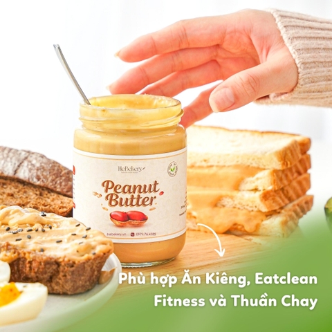 Bơ Đậu Phộng Eat Clean Không Đường Nguyên Chất Từ Đậu Phộng Đỏ HEBEKERY by HEBE