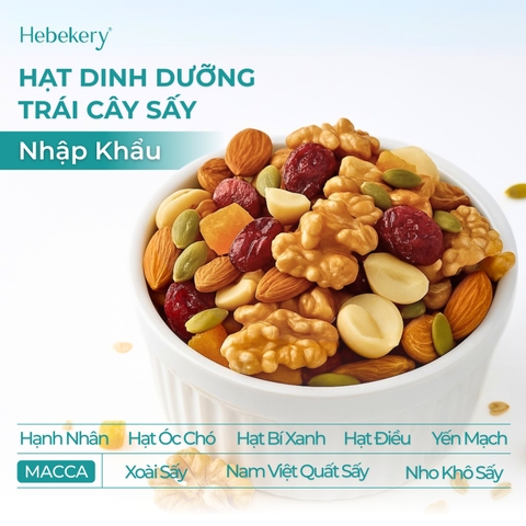 Combo 3 Hũ 500gr Granola Siêu Hạt Dinh Dưỡng 3 Vị - Ngũ Cốc Dinh Dưỡng HEBEKERY by HEBE