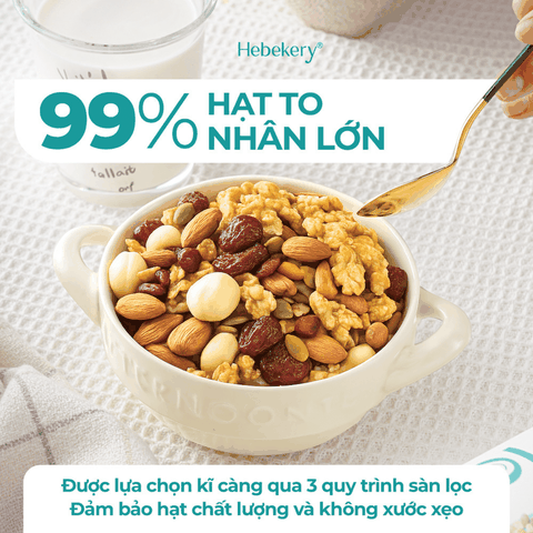 Combo 3 Hũ 500gr Granola Siêu Hạt Dinh Dưỡng 3 Vị - Ngũ Cốc Dinh Dưỡng HEBEKERY by HEBE