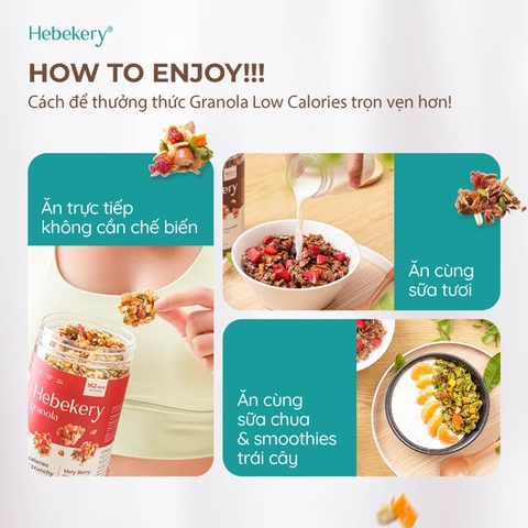 Cách thưởng thức granola low calories trọn vẹn