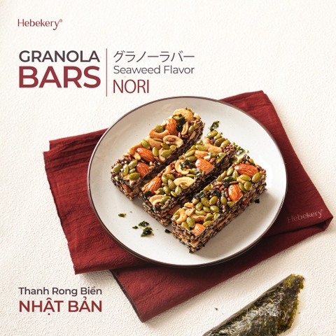 Thanh Hạt Granola Bar Rong Biển Nhật Bản Hebekery - Thanh Ngũ Cốc Siêu Hạt Dinh Dưỡng Rong Biển Ăn Vặt Healthy