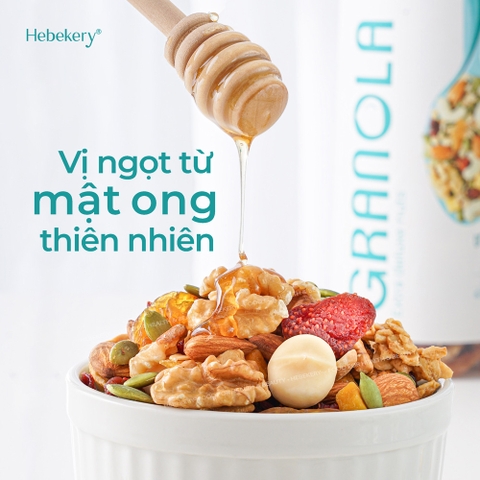 Granola Siêu Hạt 3 Vị Truyền Thống, Choco, Matcha - Ngũ Cốc Ăn Vặt Dinh Dưỡng Cao Cấp Ăn Kiêng Lành Mạnh by Hebekery