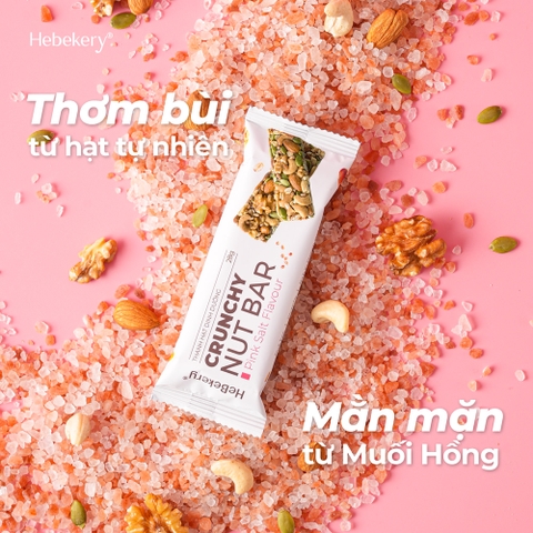 Thanh Hạt Muối Hồng Dinh Dưỡng 114Kcal - Crunchy Nut Nutrition Bar Hebekery