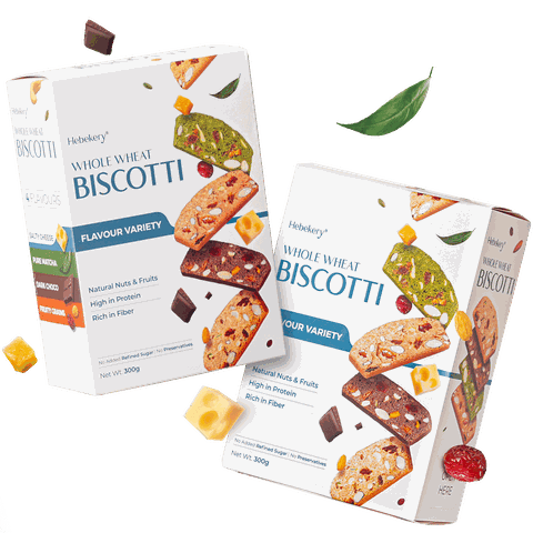 [Hộp 300gr] Biscotti Nguyên Cám Low Calories 4 Vị - Bánh Ngũ Cốc Nướng Ăn Kiêng Lành Mạnh