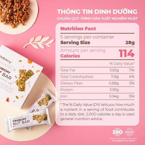 Thanh năng lượng muối hồng hộp 6 thanh 150gr Hebekery