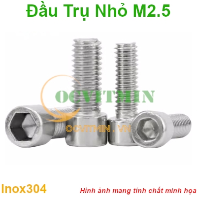 Ốc Lục Giác Đầu Trụ Nhỏ M2.5 Inox 304