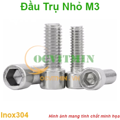 Ốc Lục Giác Đầu Trụ Nhỏ M3 Inox 304