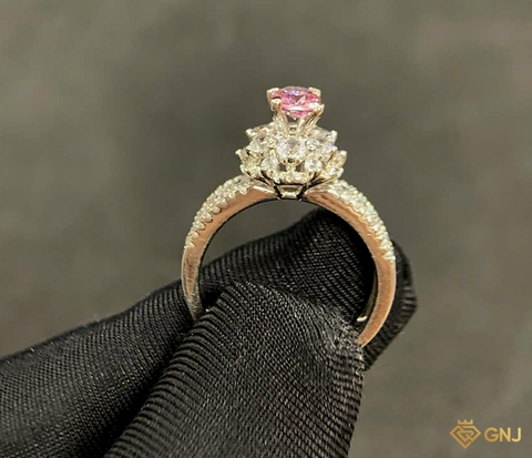 Nhẫn bạc nữ đính đá Tourmaline tự nhiên